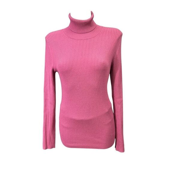 ARITZIA BABATON Womens Turtleneck Long Sleeve Ribbed Knit Sweater Stretchy sz M - Picture 1 of 8
